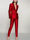 Autumn H-Line Long sleeve Urban Plain Commuting Blazer