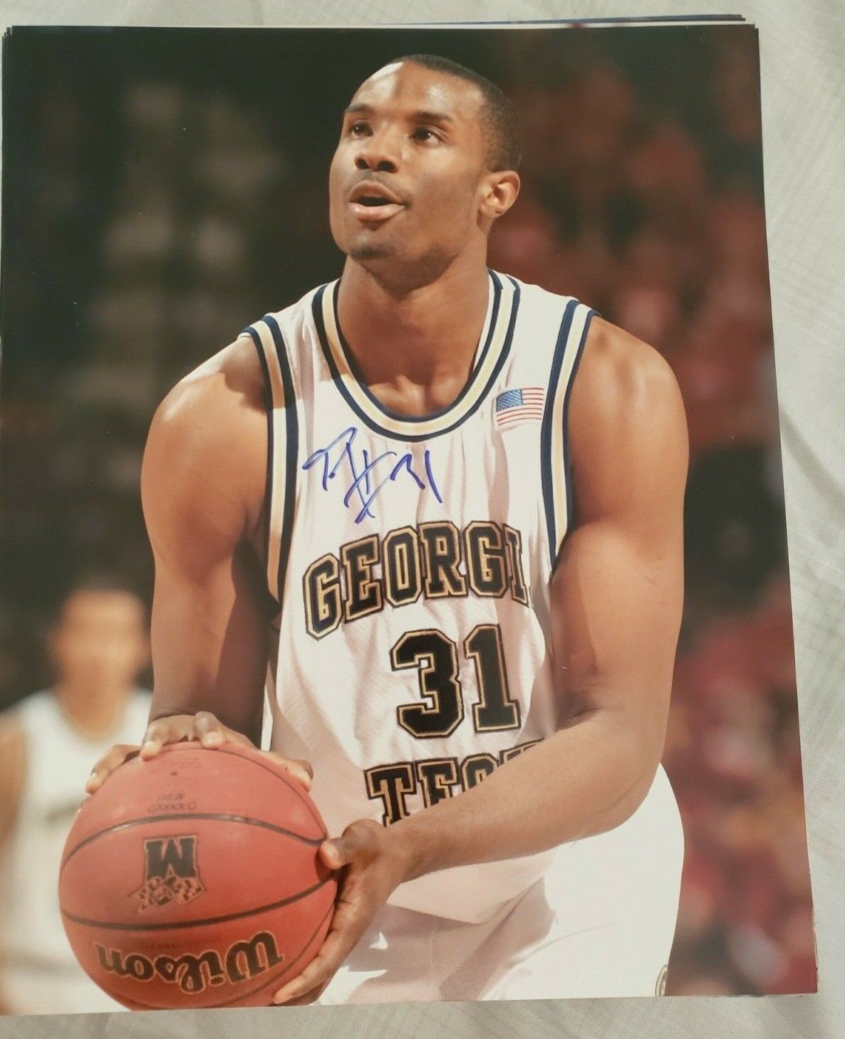 GANI LAWAL GEORGIA TECH YELLOW JACKETS SIGNED AUTOGRAPHED 8X10 Photo Poster painting W/COA