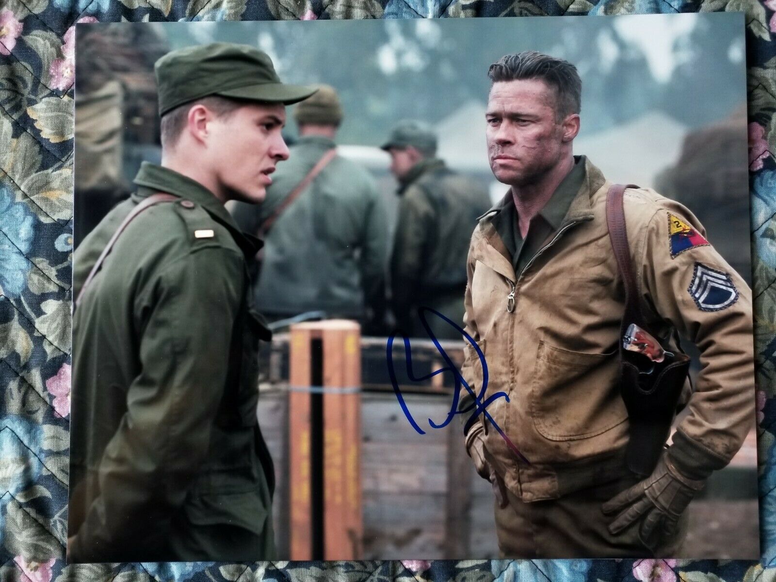 Brad Pitt Authentic Autographed Signed 8x10 Photo Poster painting - Fury - Fight Club