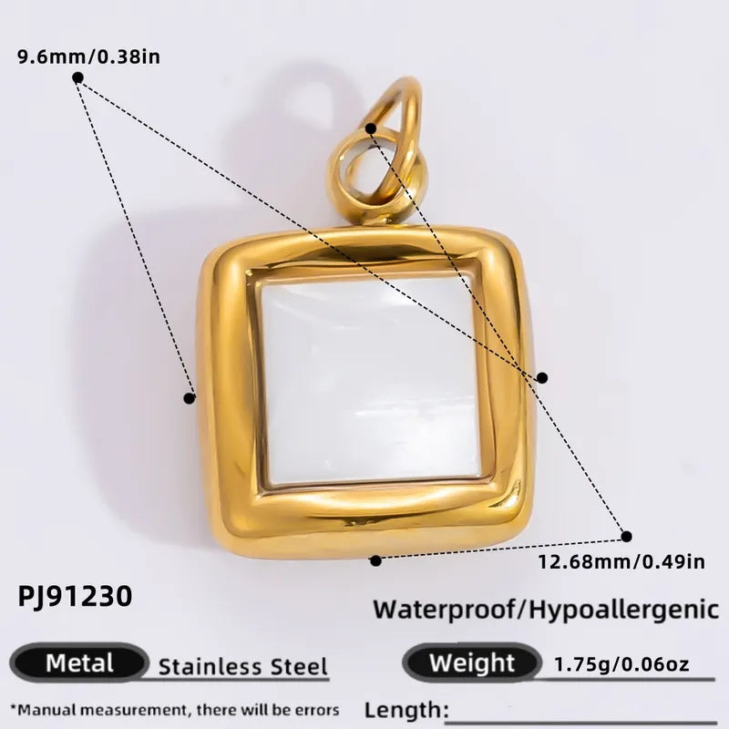 1 Piece 11.34*11.08mm 24.65*13.62mm 4.29*24.15mm 304 Stainless Steel Zircon 18K Gold Plated Tree Heart Shape Candy Jewelry Accessories Pendant
