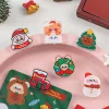 20PCS Christmas Theme Acrylic Paper Photo Pins Student Stationery Snacks Bag Clips