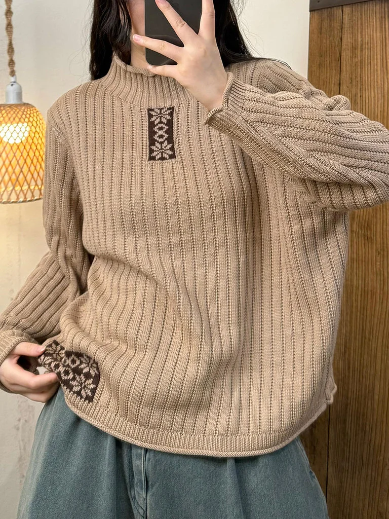 Chicfifth Sweater Women Winter Long Sleeve High Quality Autumn Vintage Top Knitted Cardigan