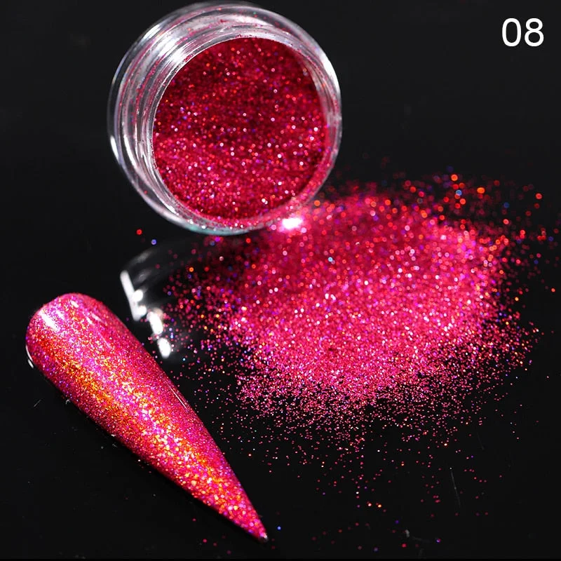 1 Box Sparkly Shinning Nail Sequins Glitter Orange iridescent Powder Flakies Paillette DIY Nail Art Decoration-Nail Inspo