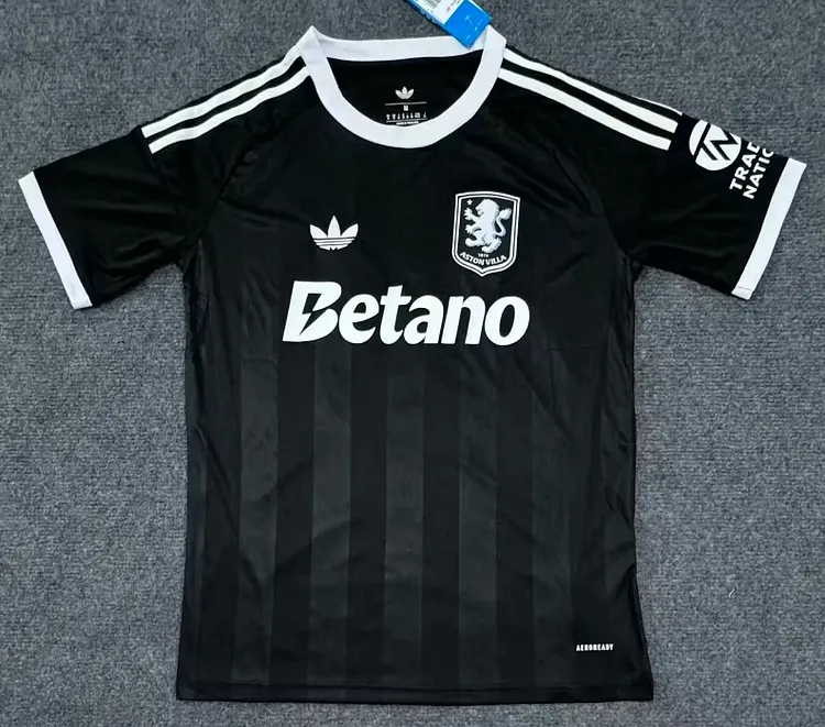 2025-26 Aston Villa Goalkeeper Black Jersey - Fan Edition
