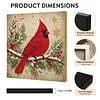 (20x20cm)North American Cardinal Xmas Pearl Painting Art Kits With Inner Frame Pearl Gem Paintings Picture Arts Craft for Adults Beginners Home Wall Decor