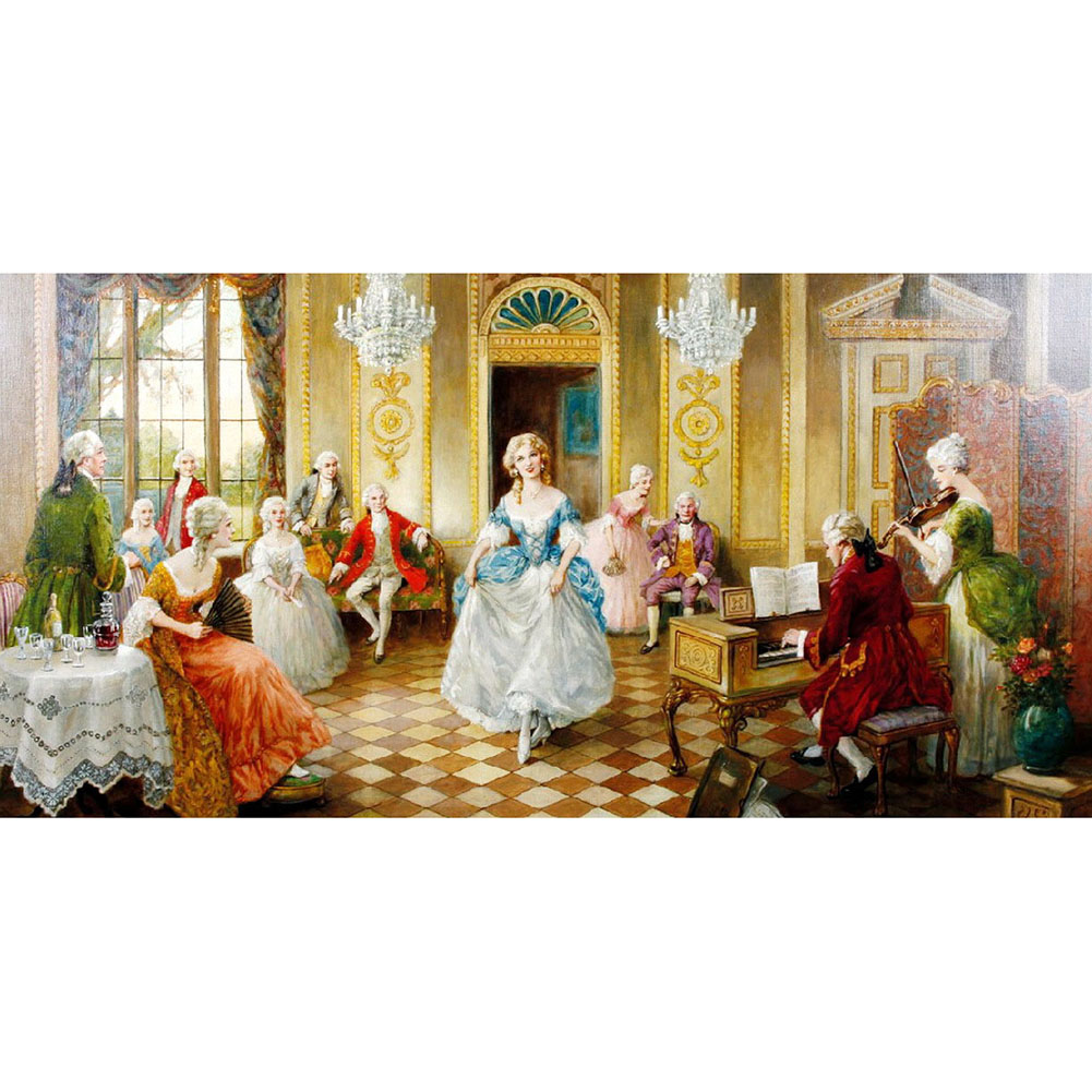 

80*40CM-Round Drill Diamond Painting-Vienna Band, 501 Original