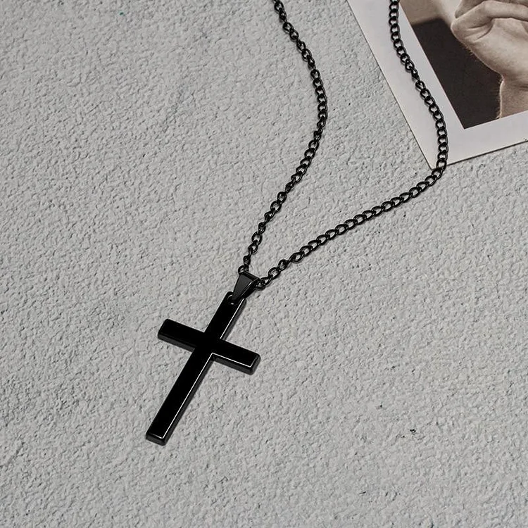 GOTH CROSS CHAINED UNISEX NECKLACE