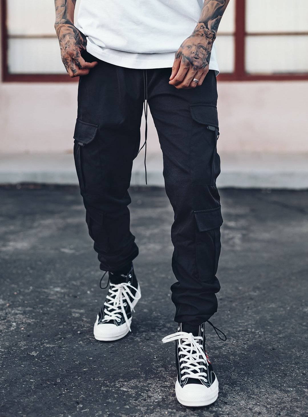 Utility Cargo Pants V10 in Black