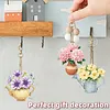 12-teiliger Vasen-DIY-Doppelseiter-Diamant-Schl&uuml;sselring f&uuml;r Erwachsene als Geburtstagsgeschenke