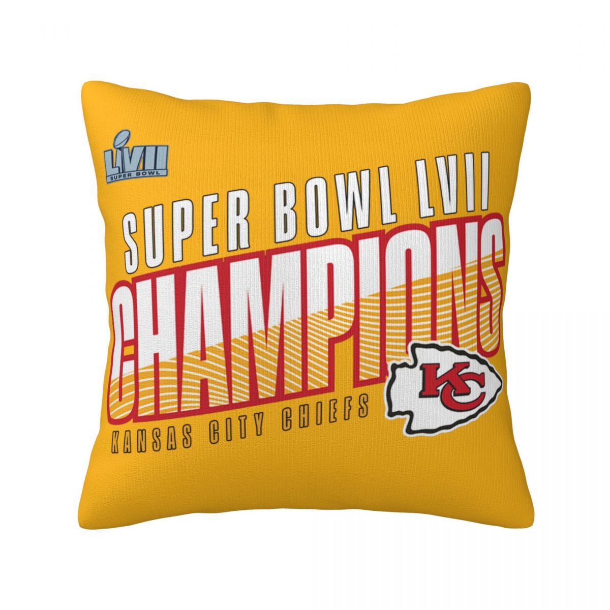 Kansas City Chiefs Super Bowl LVII Champions Victory Formation Pillow Covers 18x18 Inch