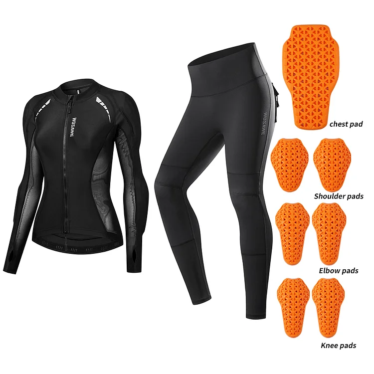 WOSAWE Women Motorcycle Suits CE Soft Armor Jacket &Pants