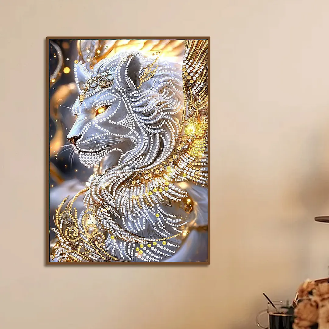 Pearl Painting Kit for Adults Winged Lion 11.81x15.75in