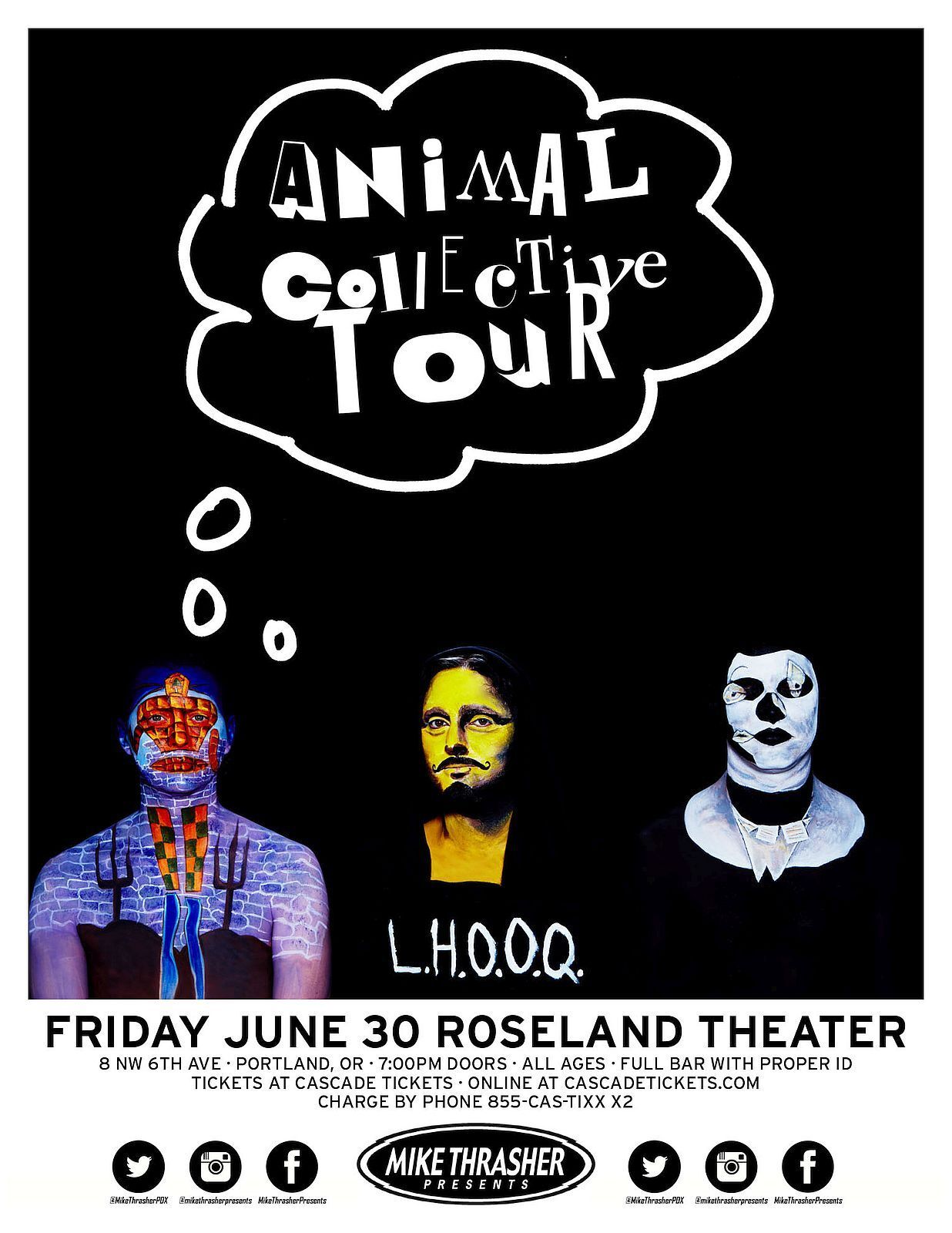 ANIMAL COLLECTIVE 2017 Gig POSTER Portland Oregon Concert