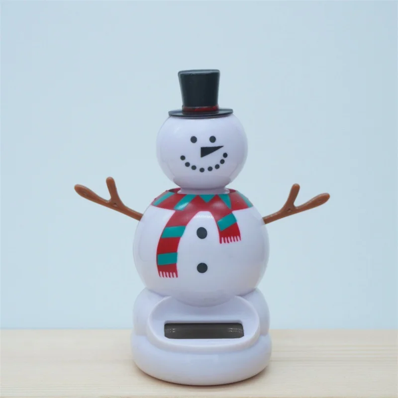 Christmas Solar-Powered Automatic Swinging Car Decor Creative Car Ornament