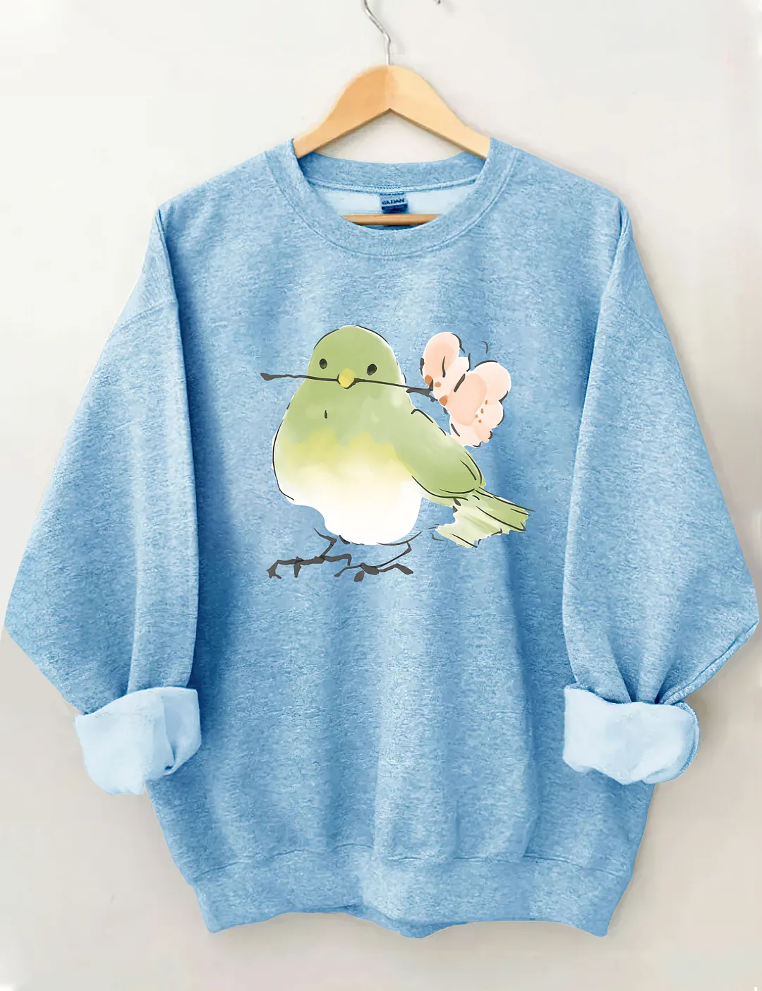 Cute Bird With Flower Nature Lover Sweatshirt