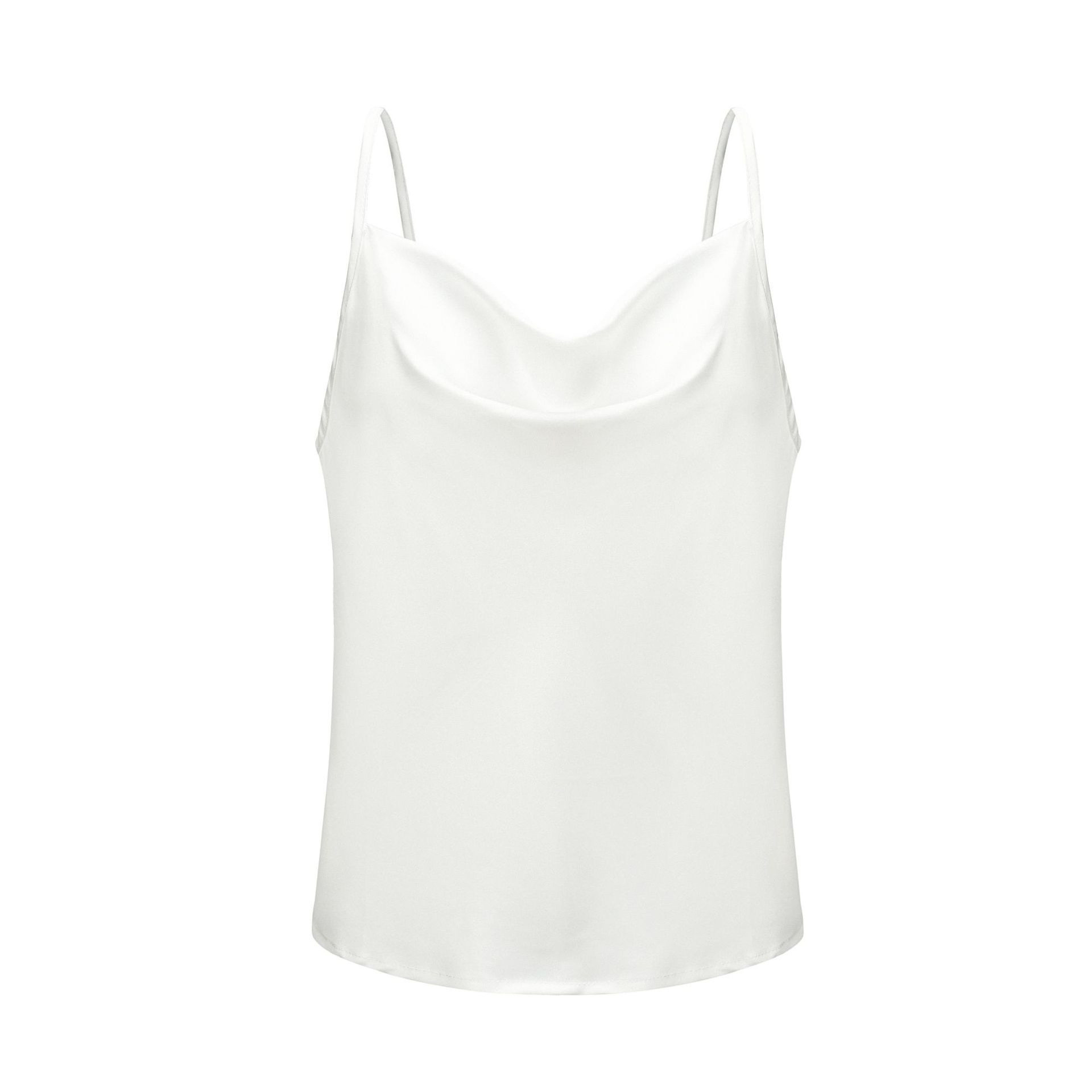 Thepearlpad Satin Camisole Shirts Women's Clothes Fashion Sexy Low Cut Backless Sleeveless Spaghetti Strap Tops Streetwear Female Camisoles