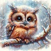 Owl-Full Square Diamond Painting(35x35cm)