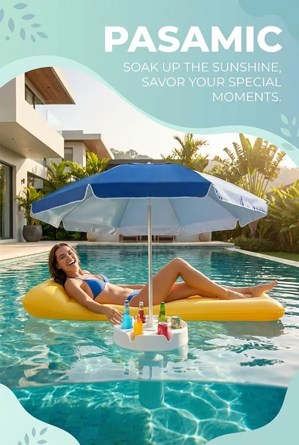 Floating Pool Umbrella with Bar and Base, Portable Pool Bar Table Umbrellas with Cup Holder & Phone Stand, Floating Poolside Shade, Included Easy Carry Bag, for Inside of Pool, Swimming Area, Lake House, Beach, Summervibes, DealsForYouDays Floating Pool Umbrella with Bar and Base, Portable Pool Bar Table Umbrellas with Cup Holder & Phone Stand, Floating Poolside Shade, Included Easy Carry Bag, for Inside of Pool, Swimming Area, Lake House, Beach, Summervibes, DealsForYouDays