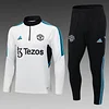 2023/2024 Manchester United Half-Pull Training Suit Off-White Football Shirt 1:1 Thai Quality Set love fball