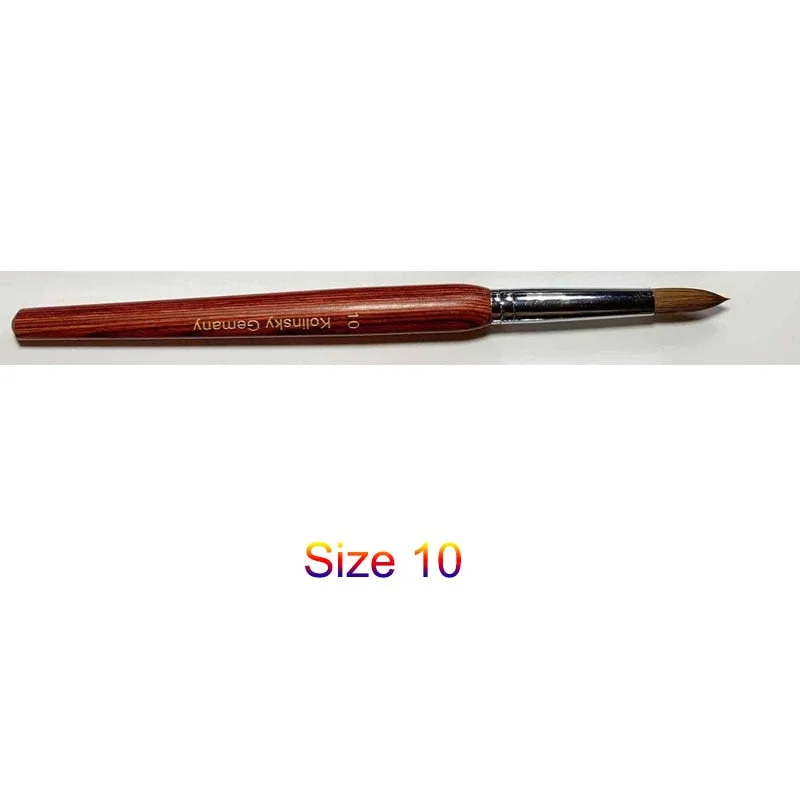 100% Pure Kolinsky Acrylic Oval Nail Brush Liquid Powder Nail Art Brush Choose Size-Nail Inspo