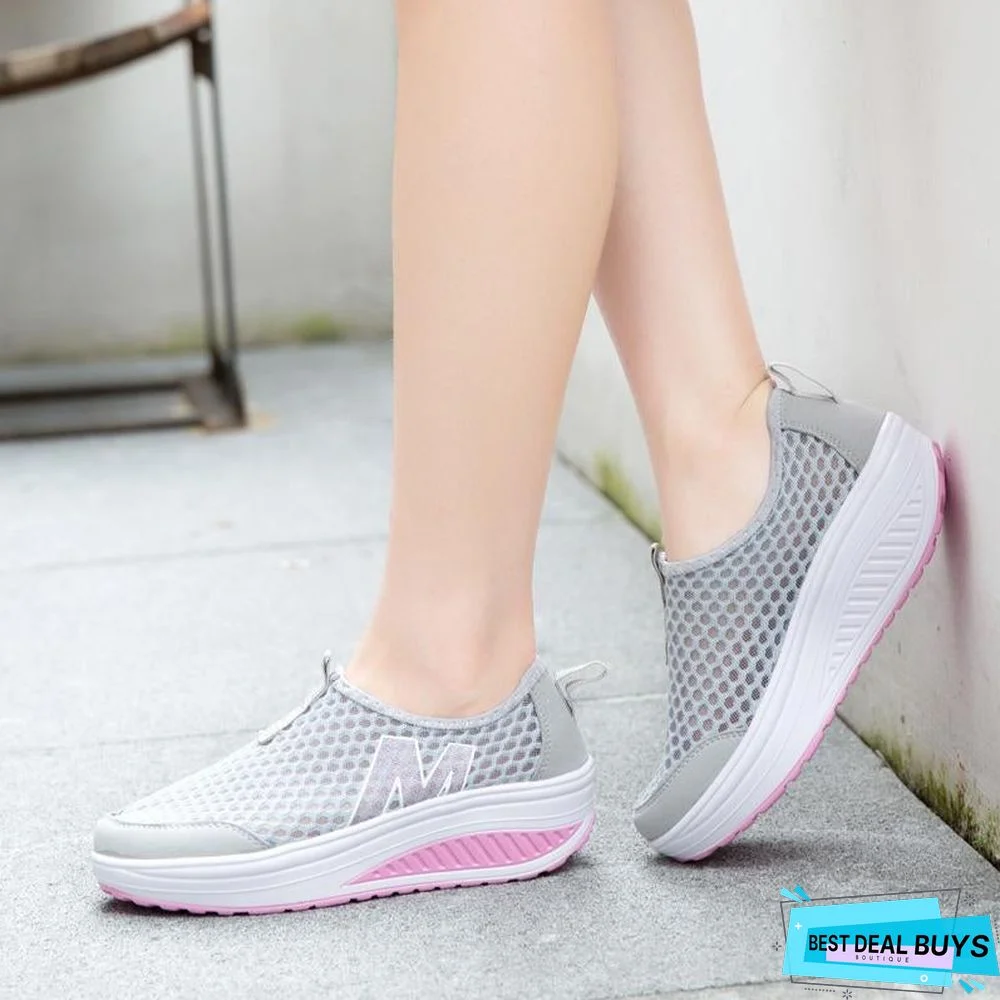 Women's Shoes Casual Breathable Sport Fashion Shoes Walking Flats Height Increasing Women Loafers