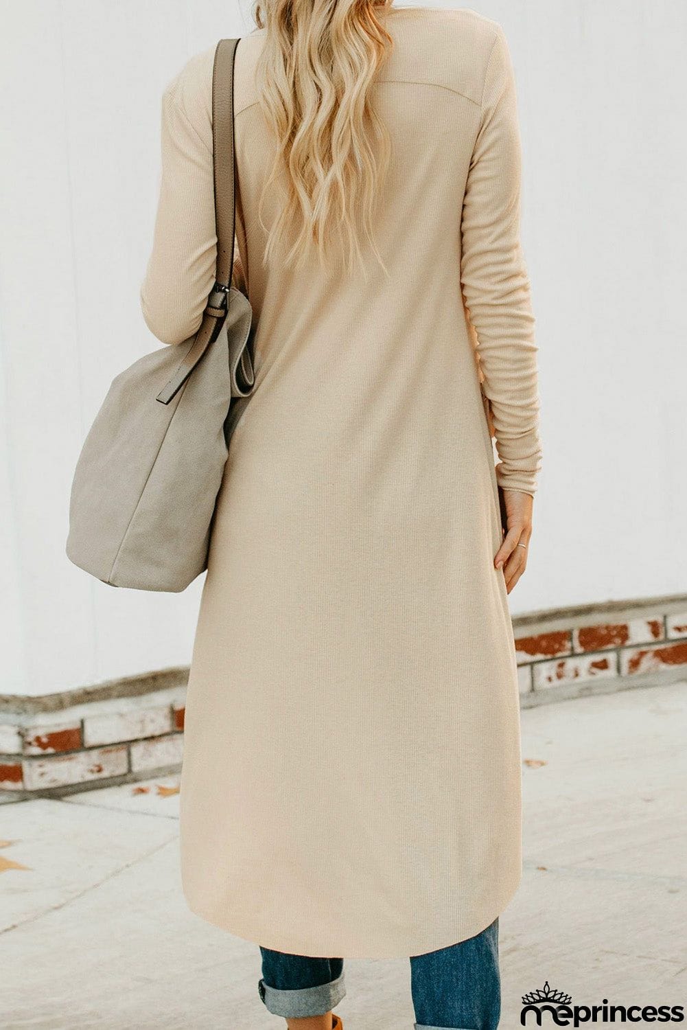 Selected Button Pocketed High Low Cardigan