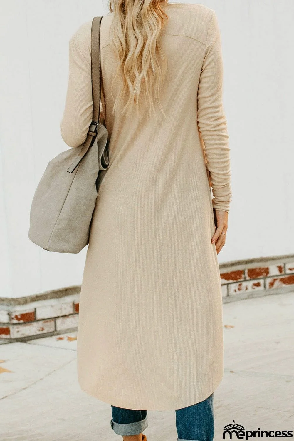 Selected Button Pocketed High Low Cardigan