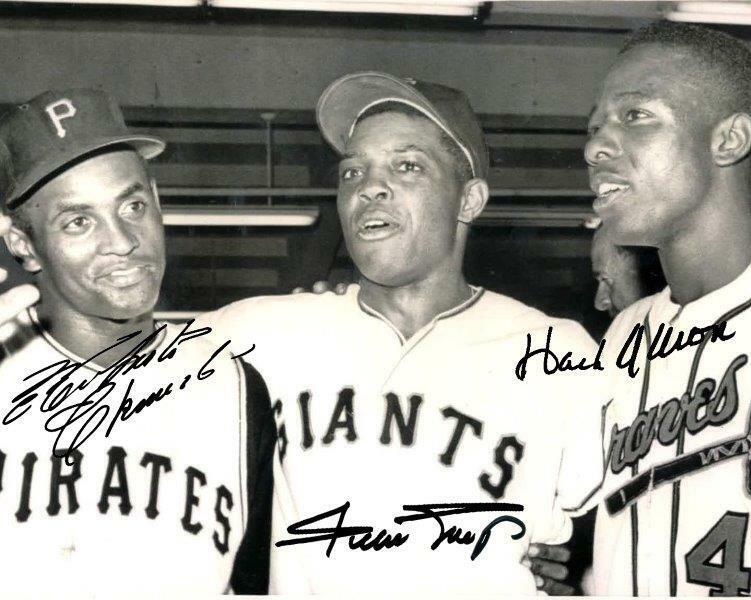 REPRINT - ROBERTO CLEMENTE - WILLIE MAYS - HANK AARON 8 x 10 Photo Poster painting RP Pirates