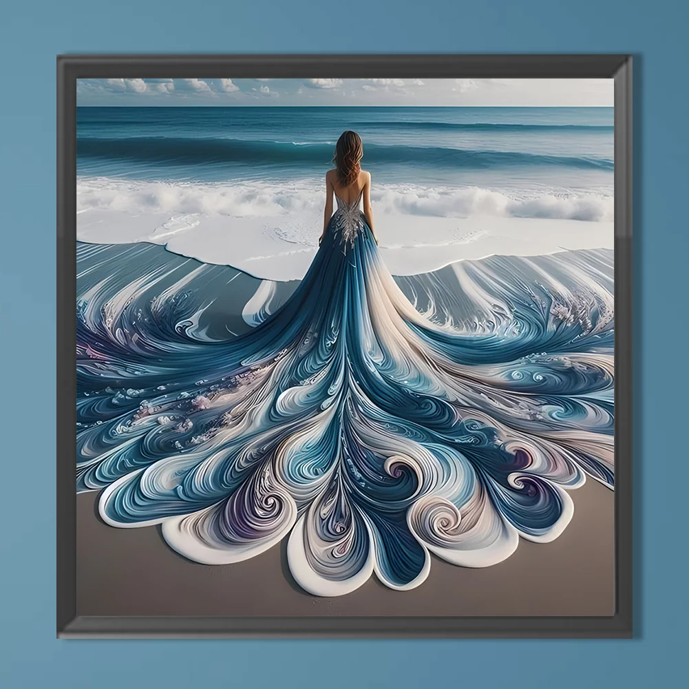 Diamond Painting - Full Round Drill - Gorgeous Skirt Beauty(Canvas|40*40cm)
