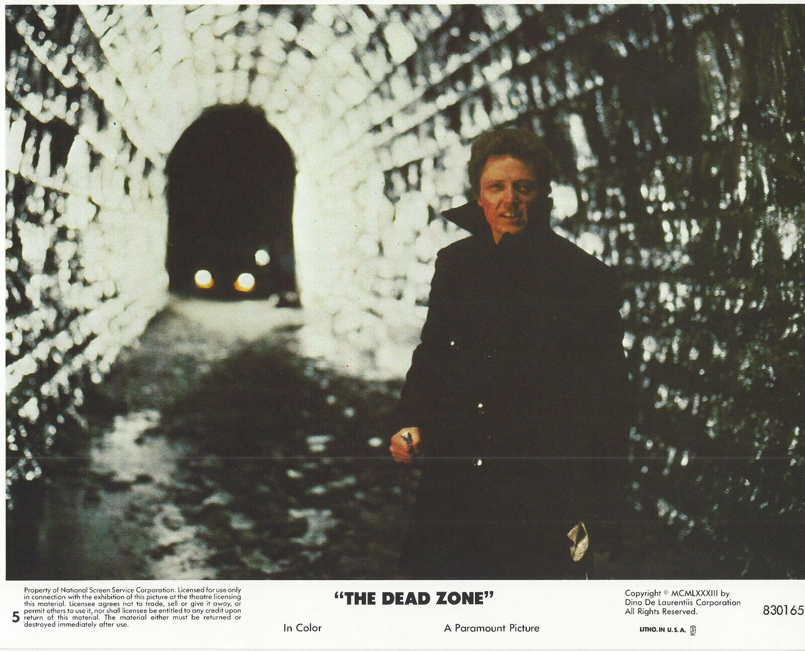 The Dead Zone Original 8x10 Lobby Card Poster Photo Poster painting 1983 #5 Stephen King Walken