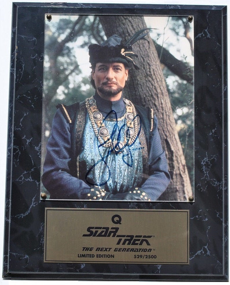 JOHN De LANCIE SIGNED Plaque Star Trek The Next Generation wcoa