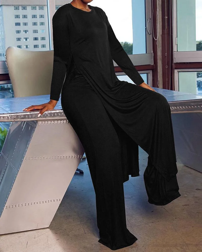 Multicolor Sports Two-piece Suit