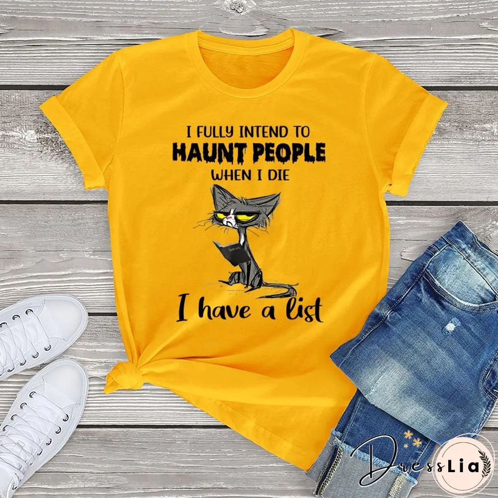 Funny Angry Cat Graphic T ShirtsFor Women Clothing Halloween Gifts Harajuku Short Sleeve Tee Tops Kawaii Cotton Girls Tshirts