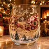 Kouzeln&aacute; v&aacute;nočn&iacute; kolekce 3D skleněn&yacute;ch kel&iacute;mků &ndash; Santa Claus, sob, sněhul&aacute;k a v&aacute;nočn&iacute; stromeček