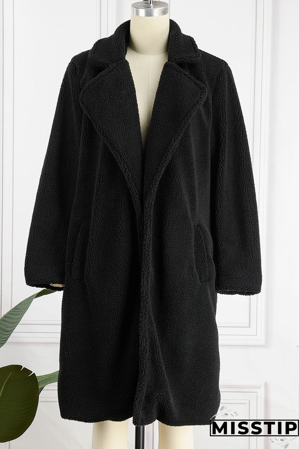 Coffee Casual Solid Patchwork Turndown Collar Outerwear