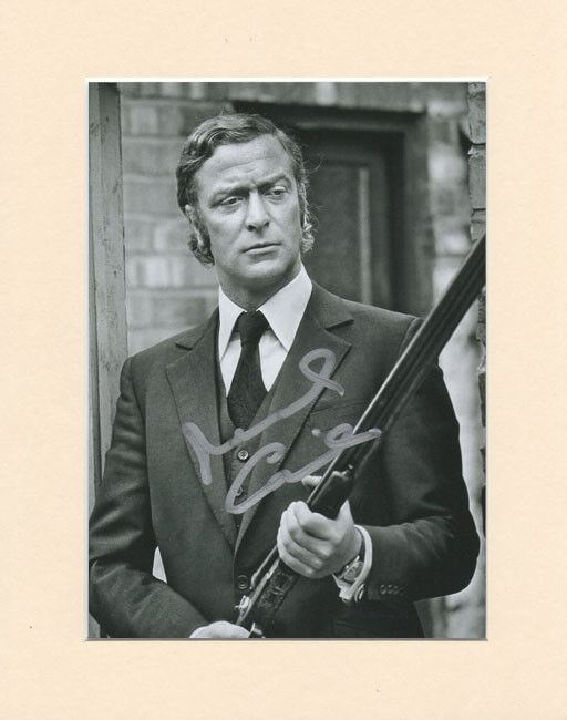 MICHAEL CAINE ITALIAN JOB ALFIE PP 10X8 MOUNTED SIGNED AUTOGRAPH Photo Poster painting