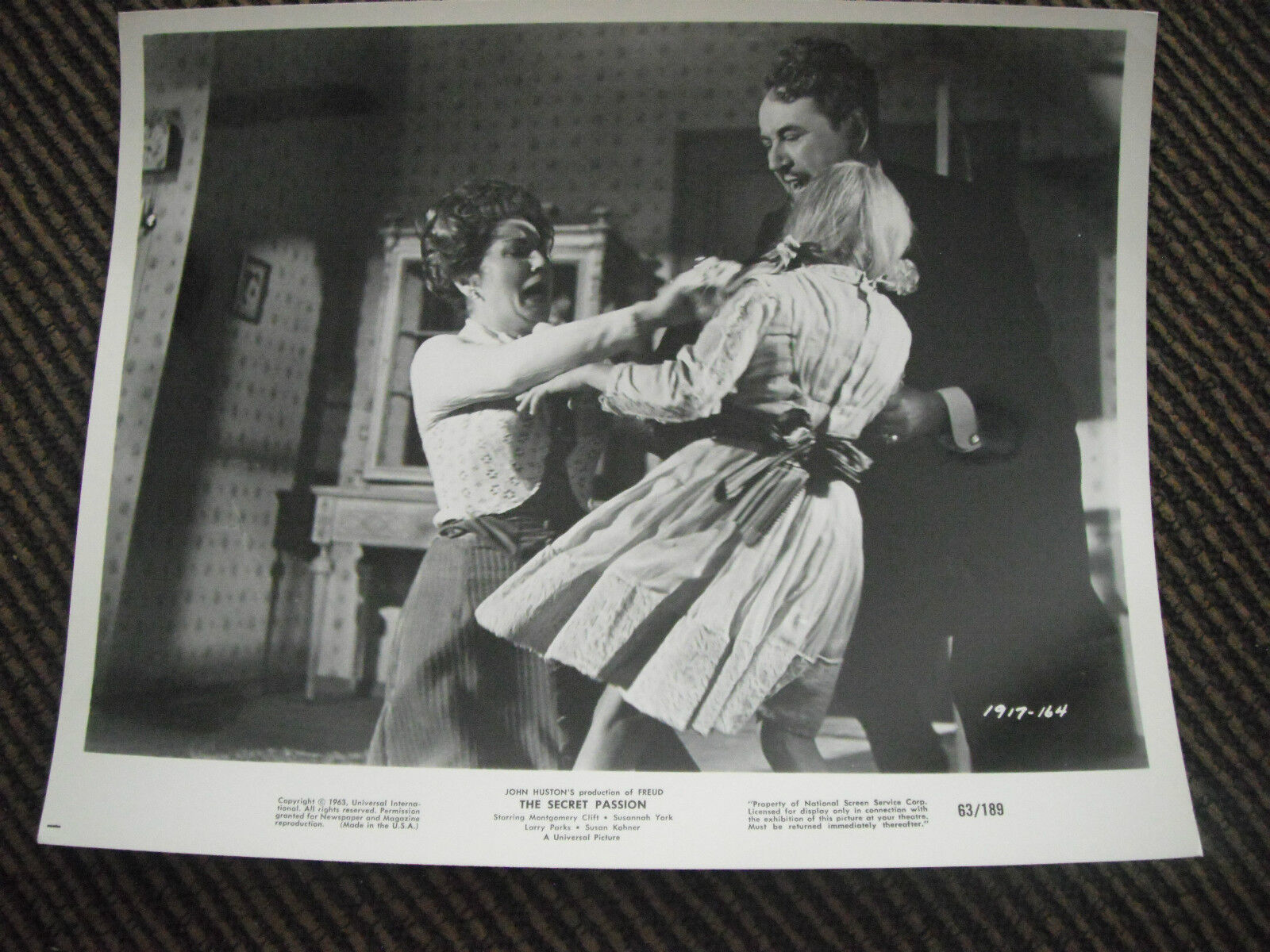 Secret Passion 1963 B&W 8x10 Promo Photo Poster painting Original Lobby Card