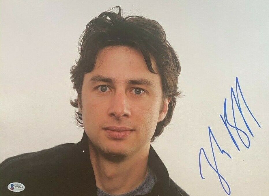 Zach Braff signed autographed 11x14 Photo Poster painting Scrubs Beckett Authenticated COA