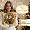 Christmas Soldier Wreath Framed Pearl Painting Kit 25x25cm for Adults