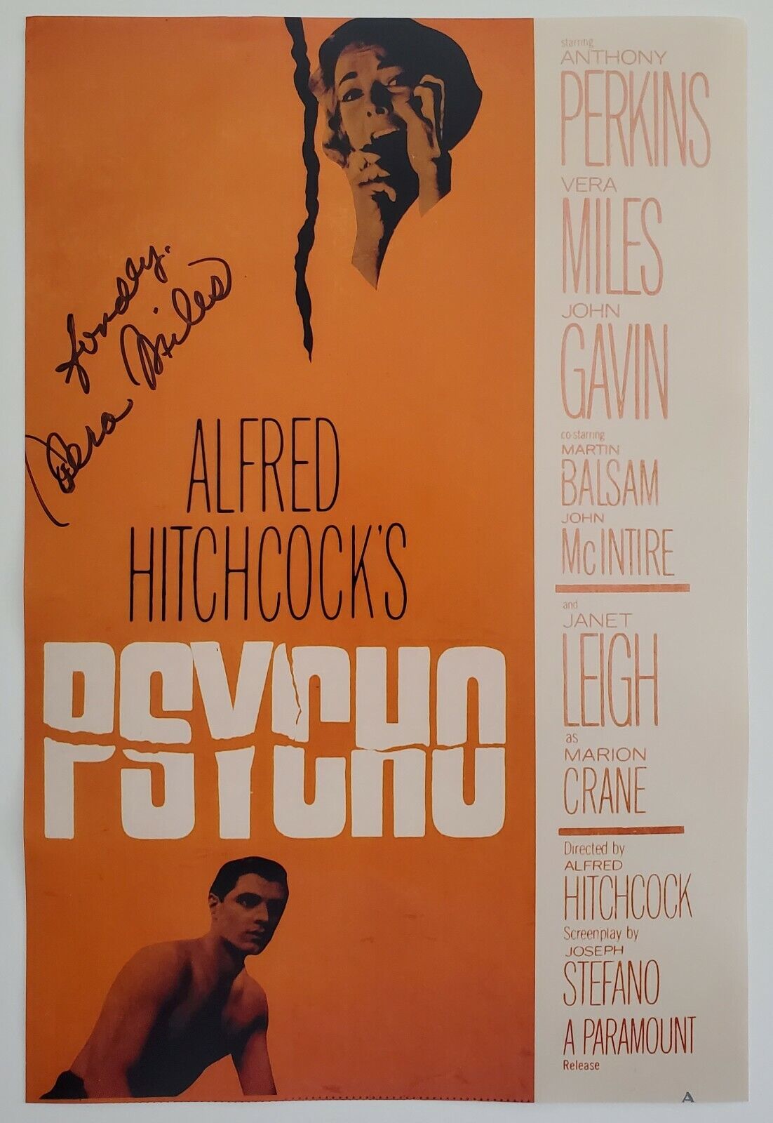 Vera Miles Signed 8x12 Photo Poster painting Psycho Poster Hitchcock Horror Actress LEGEND RAD