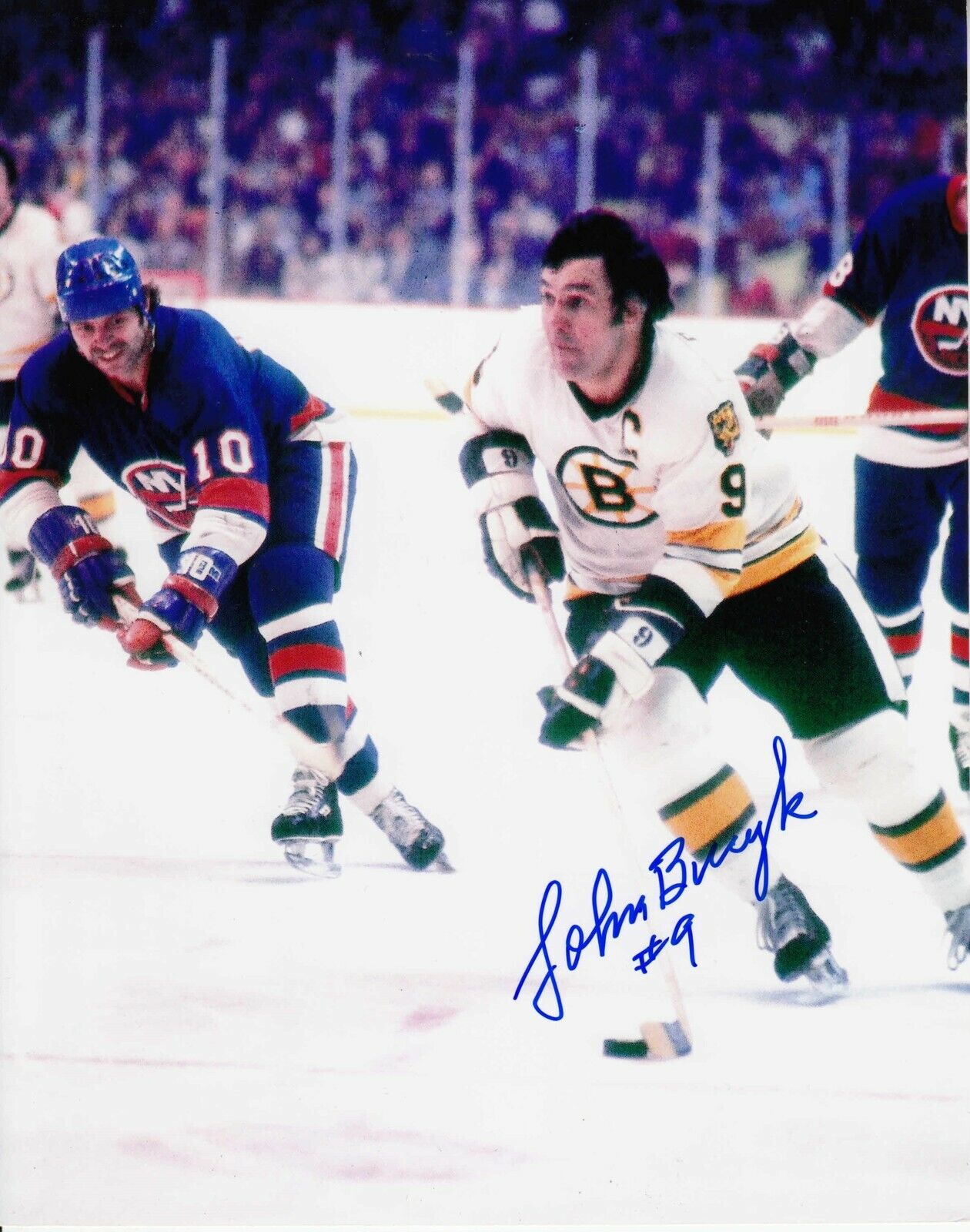 John Bucyk #0 8x10 Signed w/ COA Boston Bruins 031019