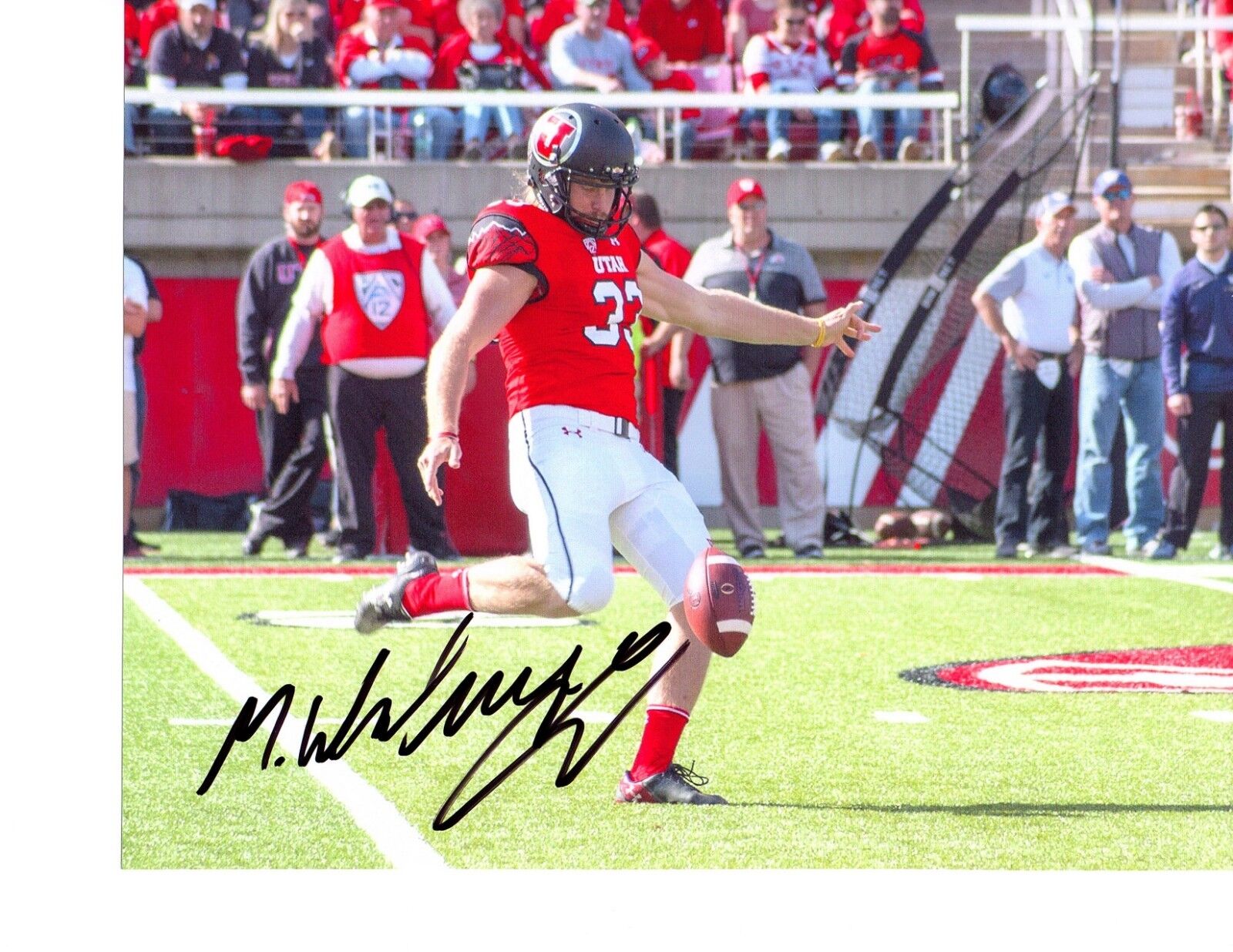 Mitch Wishnowsky Utah Utes signed autographed 8x10 football Photo Poster painting Australia d