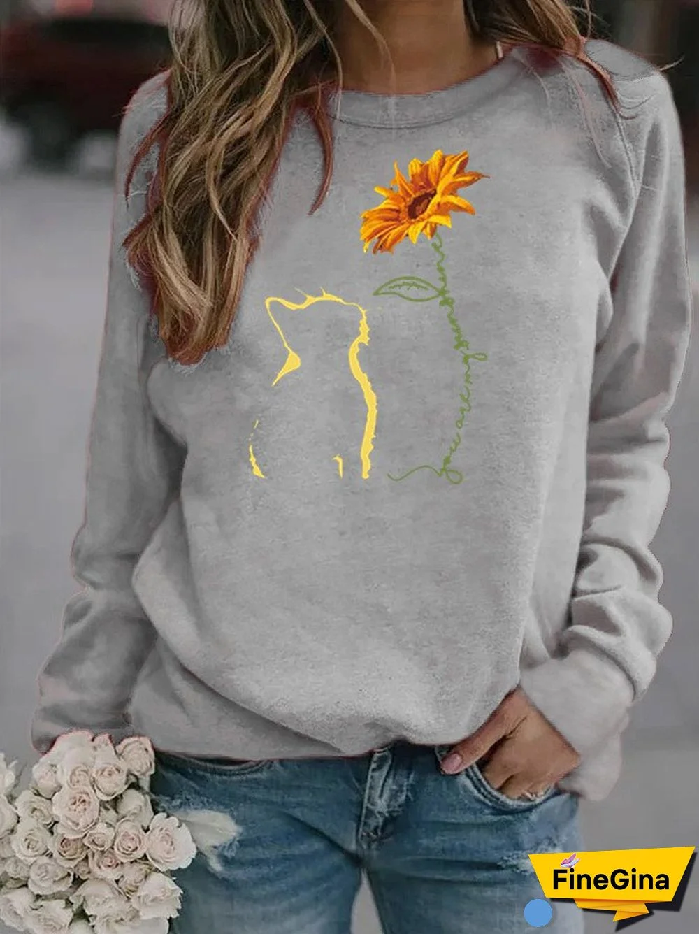 Women Casual Printed Long Sleeve Sweatshirts