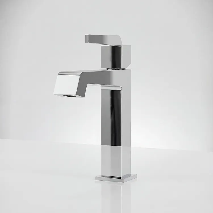 EVERSTEIN Modern Geometric Bathroom Sink Faucet in Polished Chrome