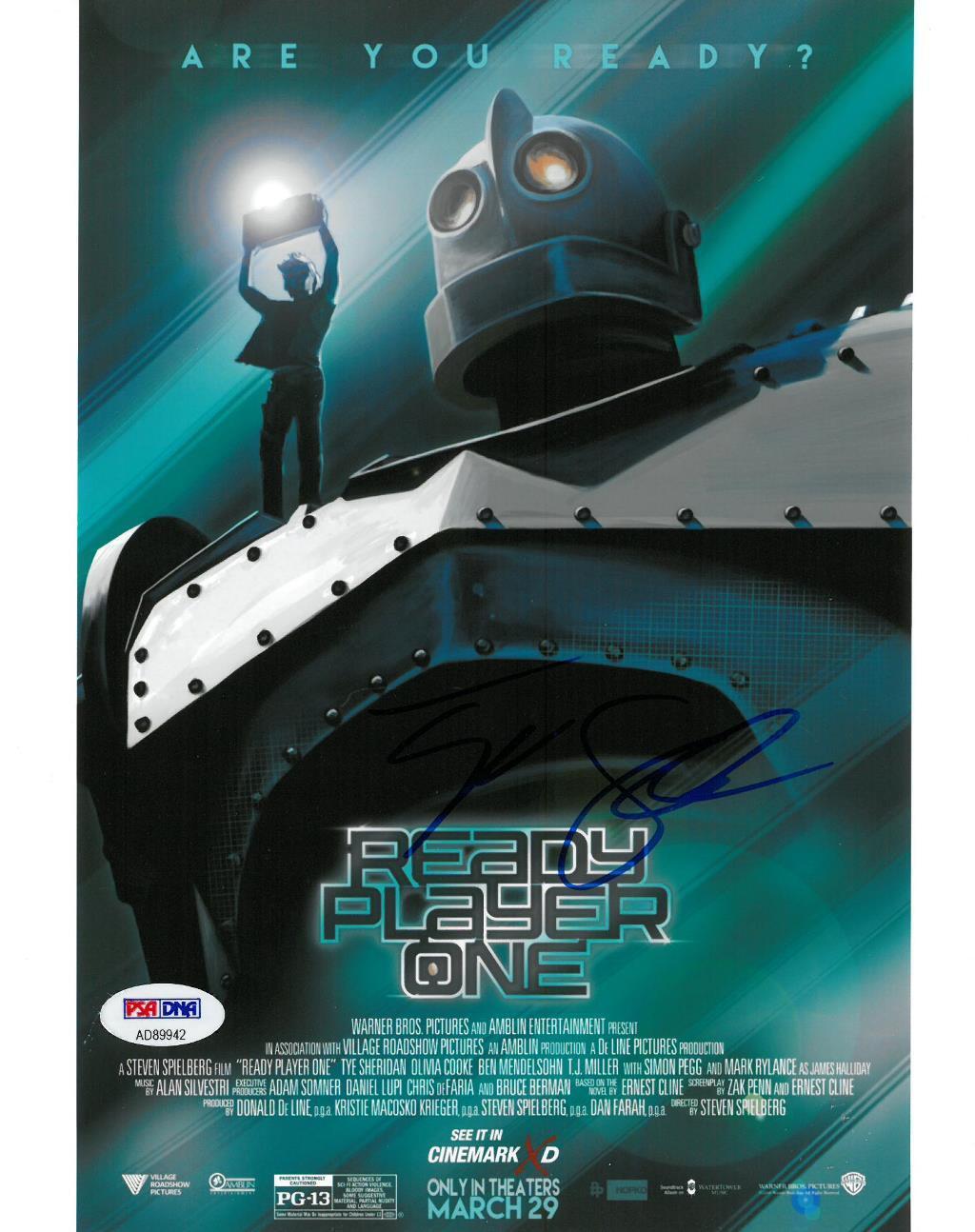 Tye Sheridan Signed Ready Player One Autographed 8x10 Photo Poster painting PSA/DNA #AD89942