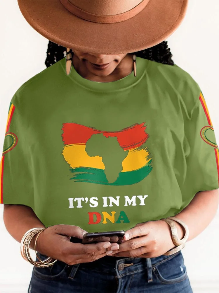 Women's It's My DNA Print Short Sleeve T-Shirt