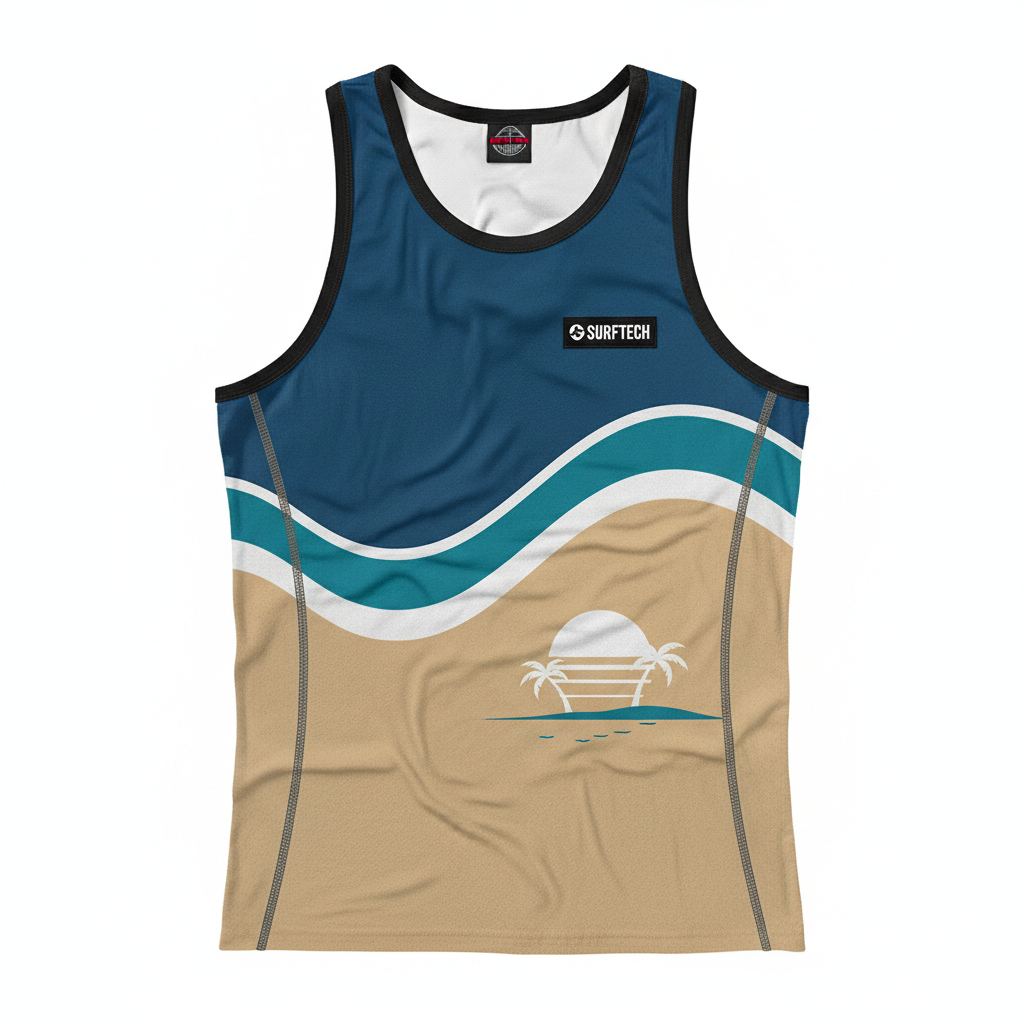 thesupersurf Surftech Beach Scene Tank Top 