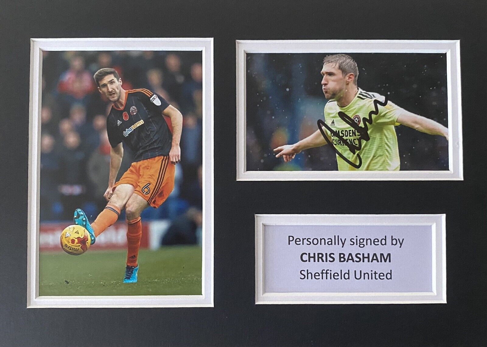 Chris Basham Hand Signed Sheffield United Photo Poster painting In A4 Mount Display