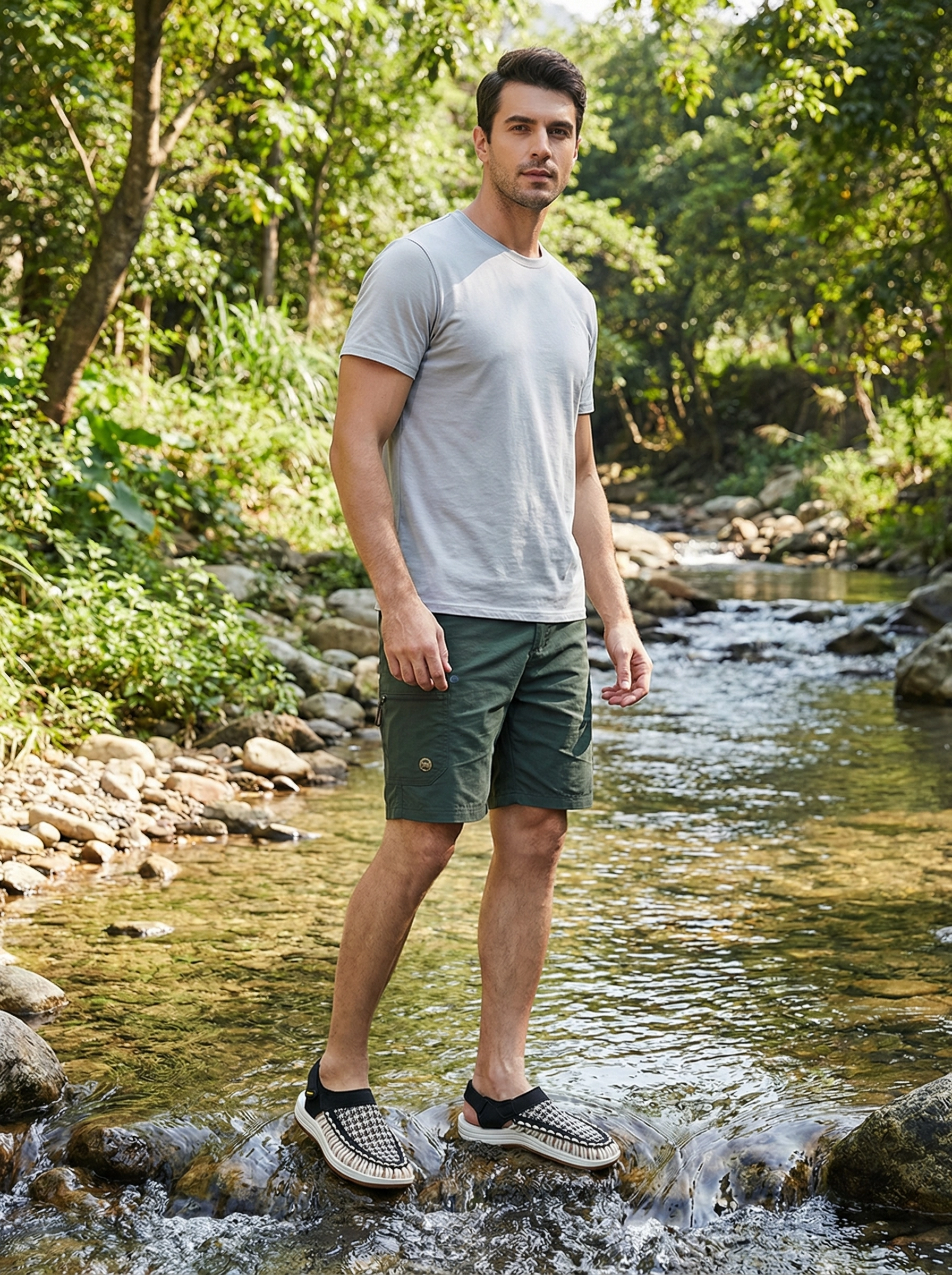 Realistic Outdoor Sandal Man