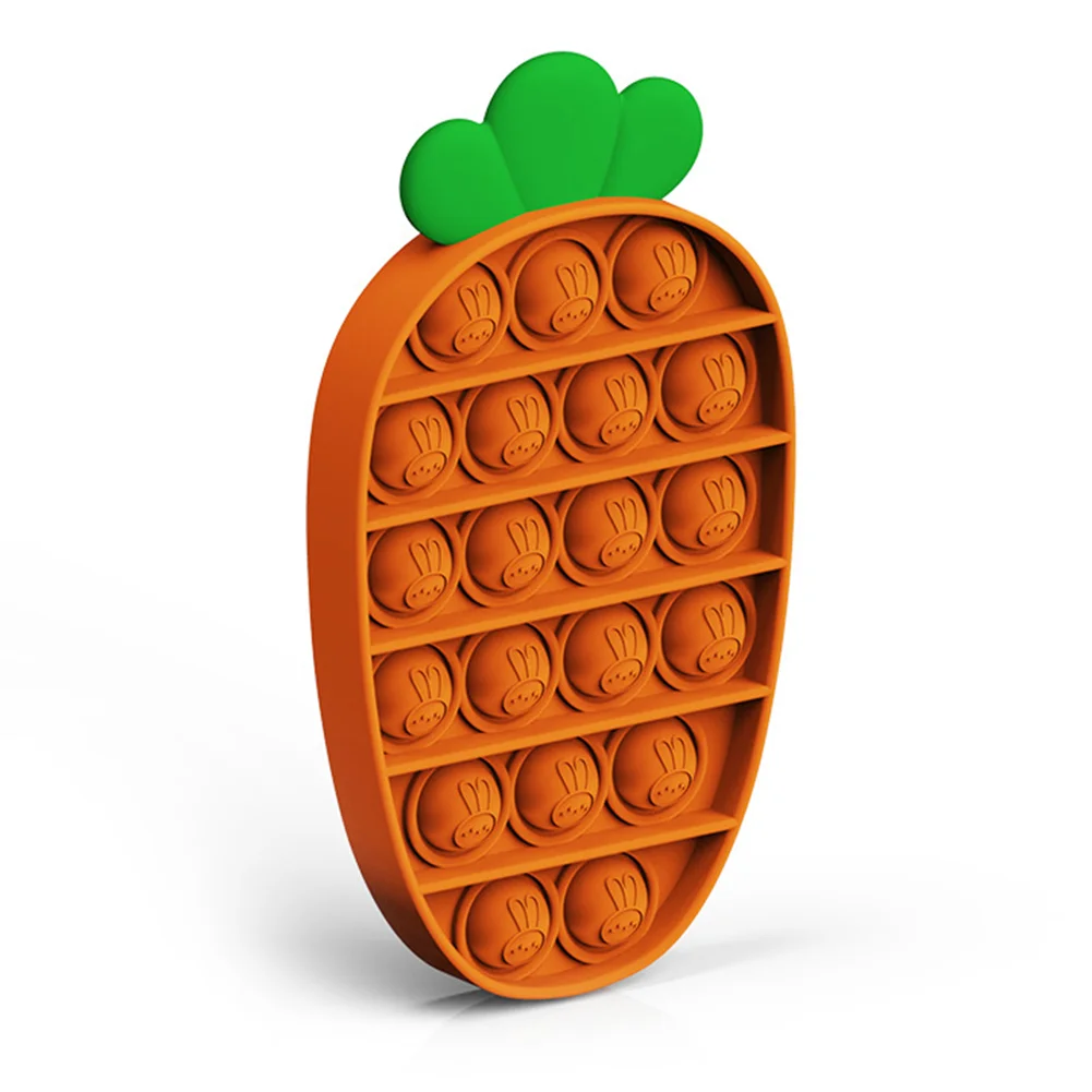 Funny Bubble Sensory Toy Adult Autism Stress Reliever Toy (Carrot)
